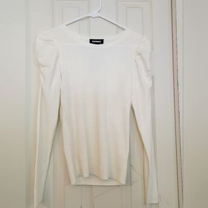 NWT Express women's ruffle shoulder sweater. Size Small, S.